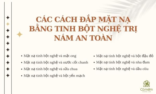 cách đắp mặt nạ tinh bột nghệ trị nám 