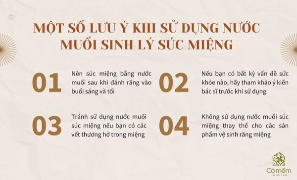 nước muối sinh lý súc miệng