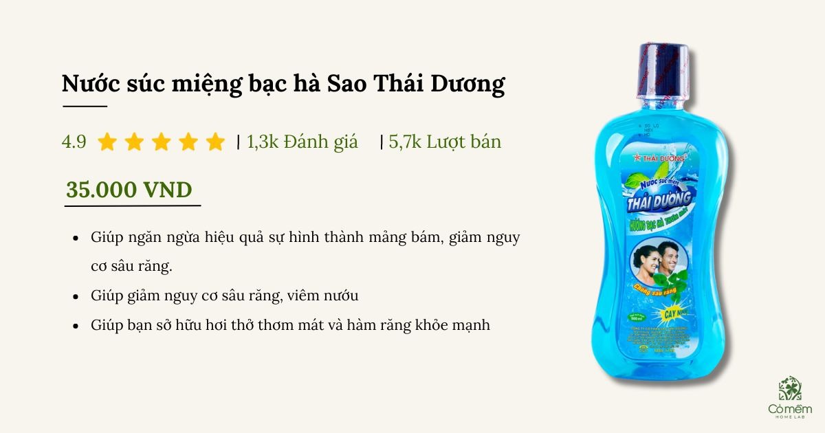 nước súc miệng không cồn 