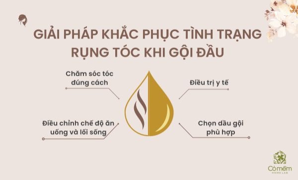 rụng tóc khi gội đầu