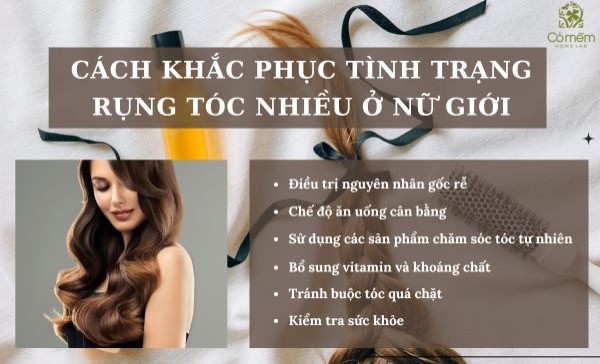 cách khắc phục rụng tóc ở nữ giới