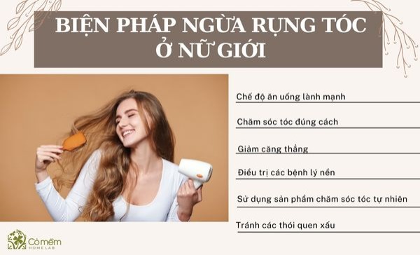 cách khắc phục rụng tóc ở nữ giới