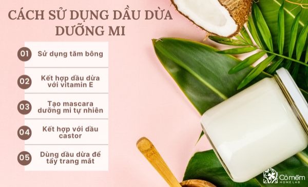 dầu dừa dưỡng mi