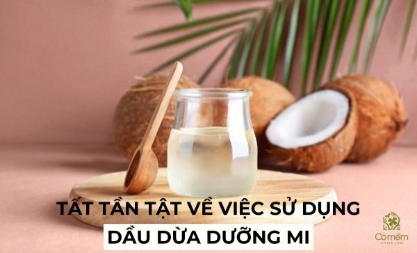 dầu dừa dưỡng mi