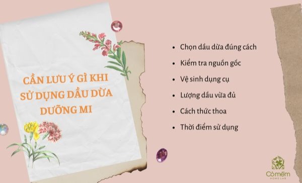 dầu dừa dưỡng mi