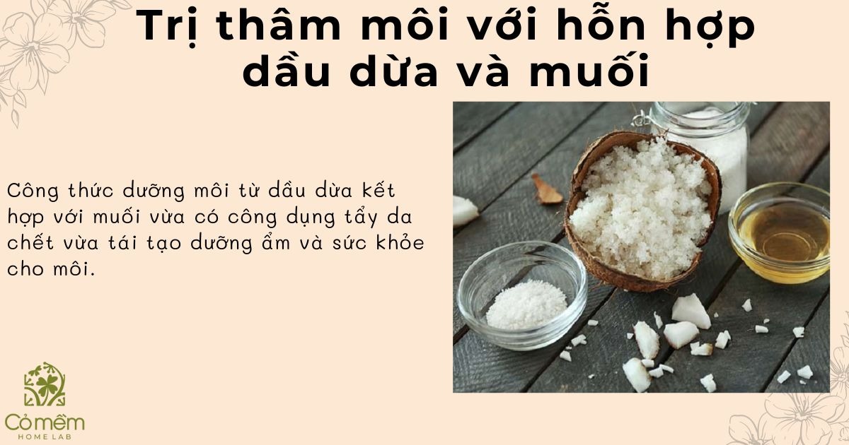 dầu dừa dưỡng môi