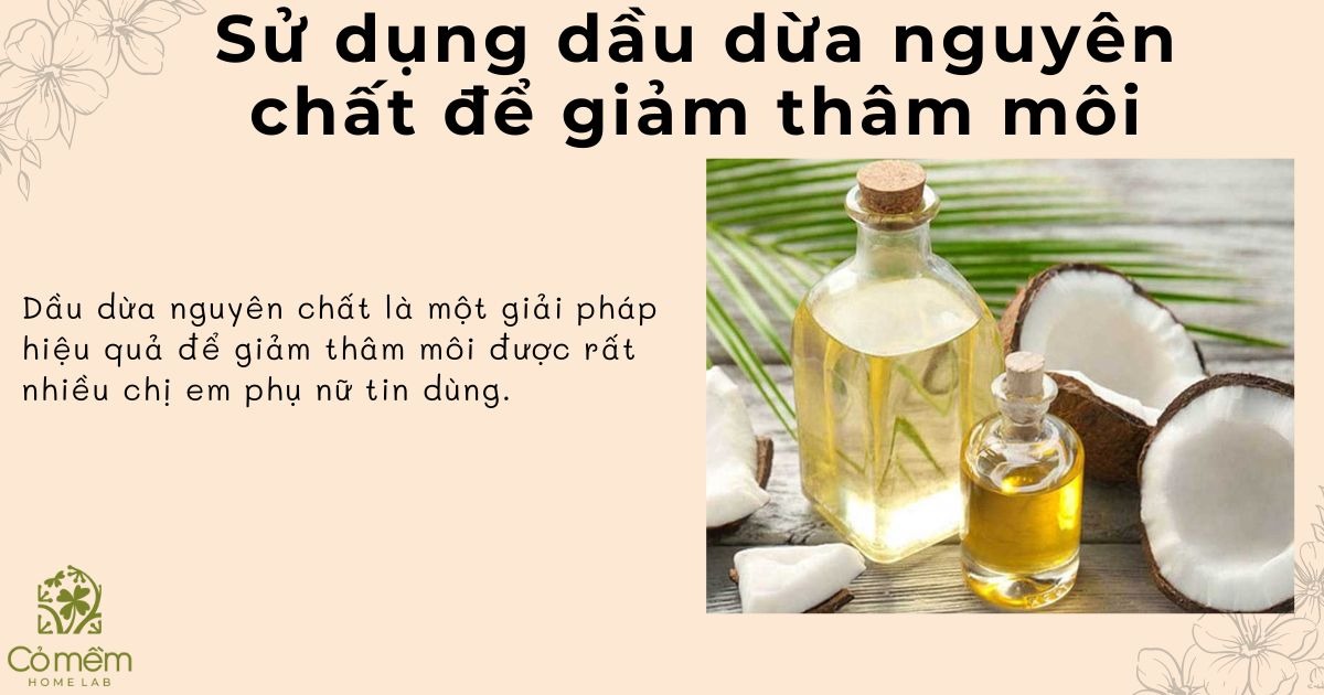 dầu dừa dưỡng môi