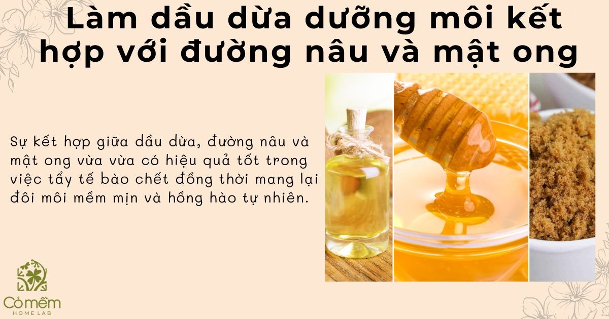 dầu dừa dưỡng môi