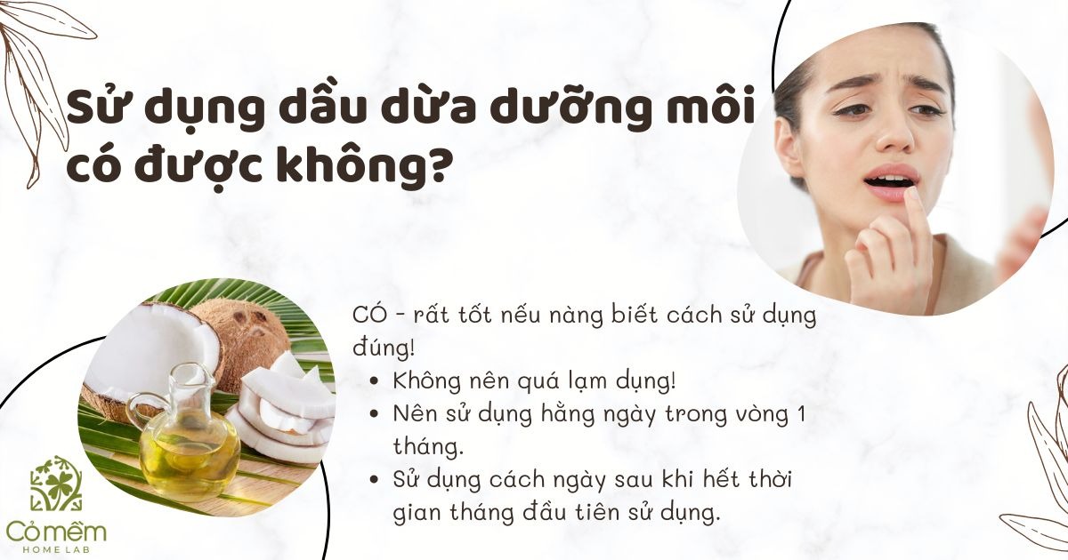 dầu dừa dưỡng môi