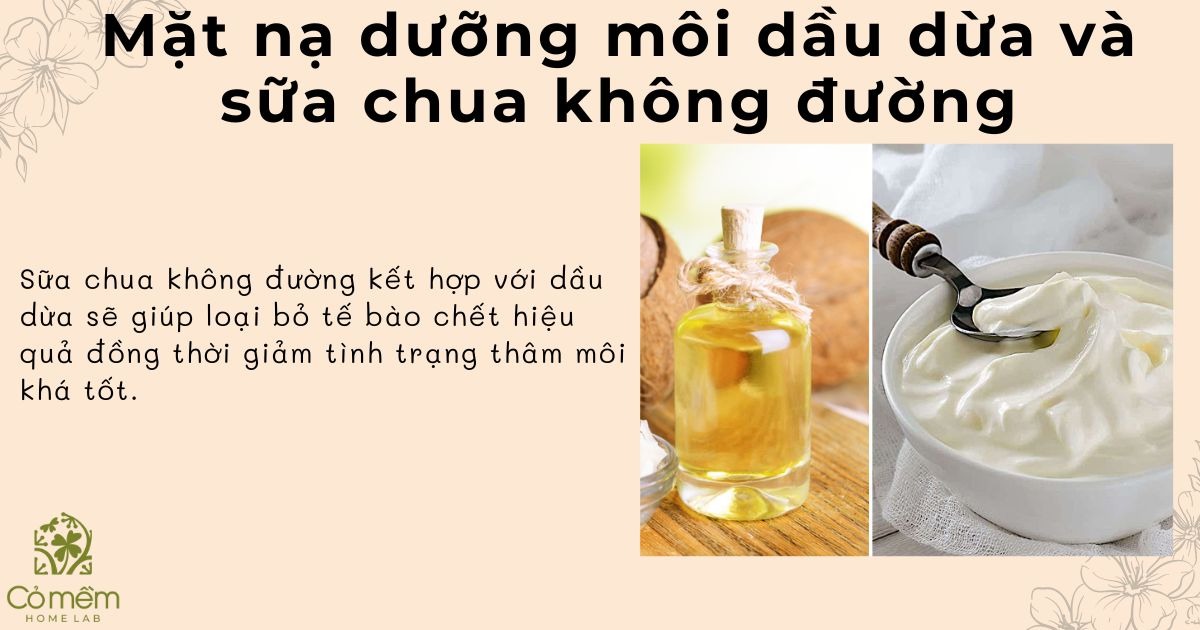 dầu dừa dưỡng môi