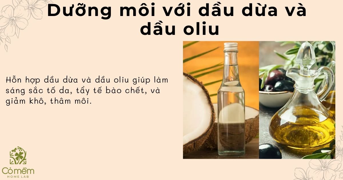 dầu dừa dưỡng môi