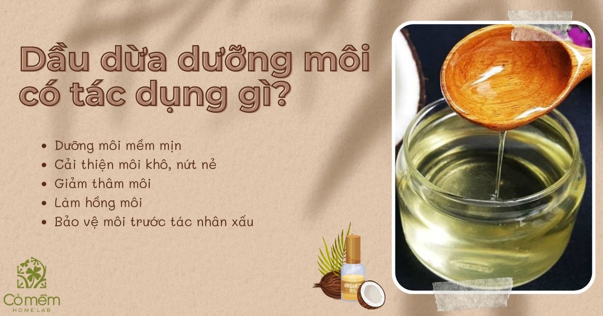 dầu dừa dưỡng môi