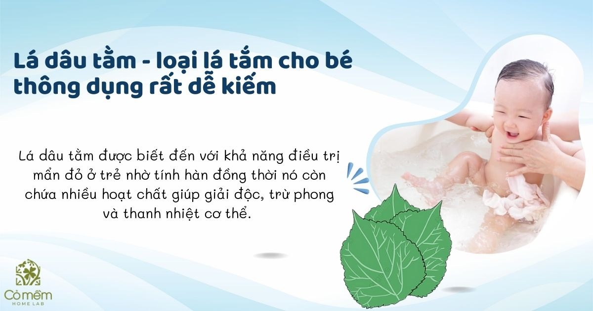 lá tắm cho bé