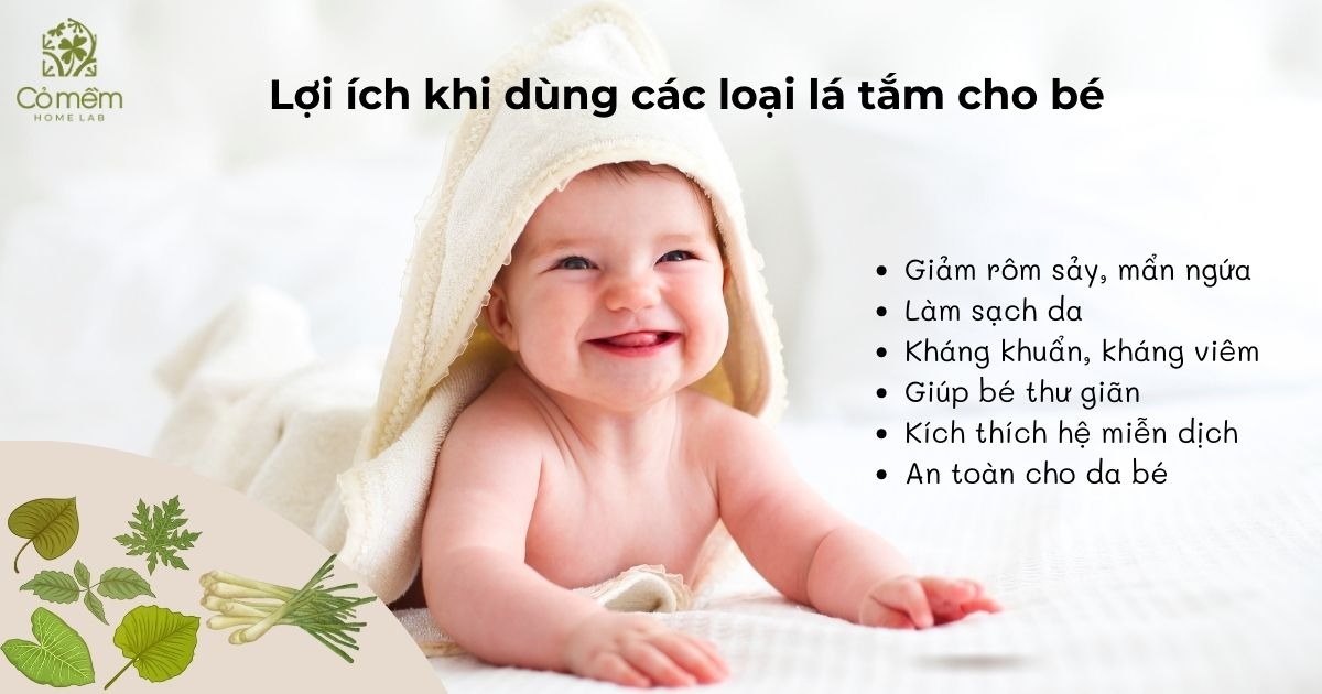 lá tắm cho bé