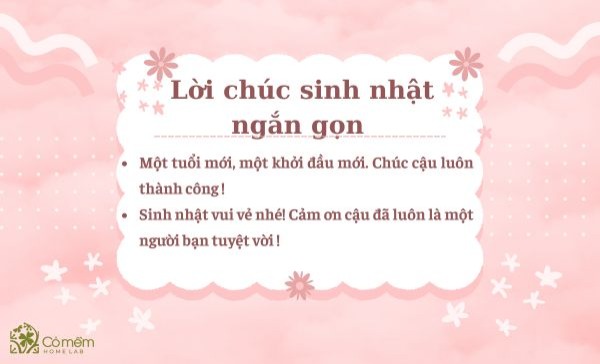 lời chúc mừng sinh nhật