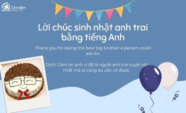 lời chúc sinh nhật anh trai