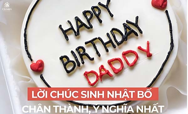 lời chúc mừng sinh nhật bố