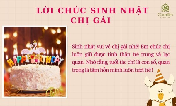 lời chúc sinh nhật chị gái