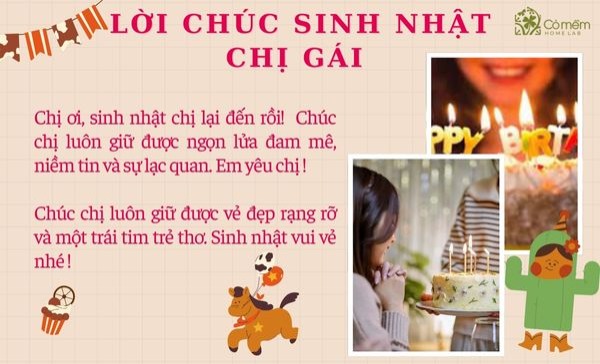 lời chúc sinh nhật chị gái