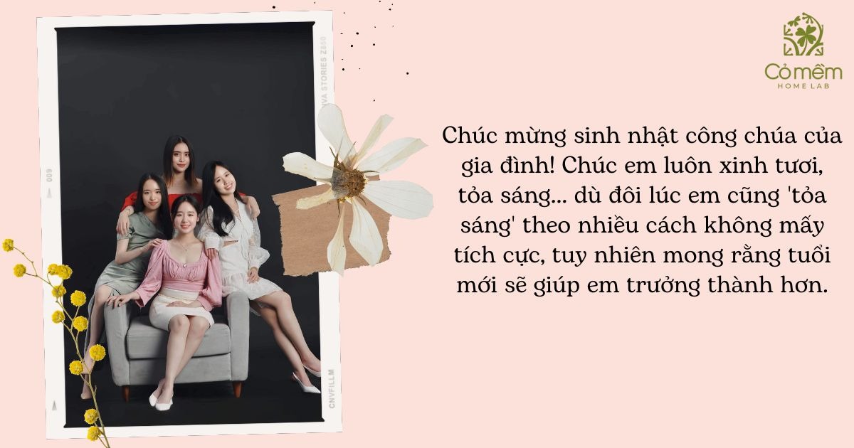 Lời chúc mừng sinh nhật em gái