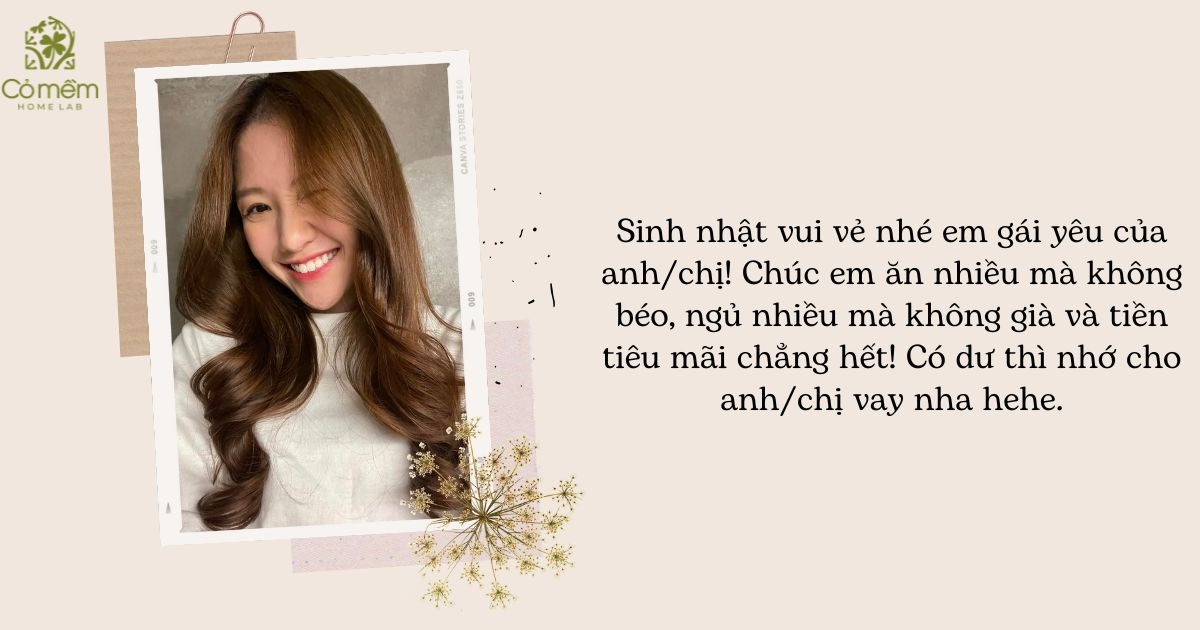 Lời chúc mừng sinh nhật em gái