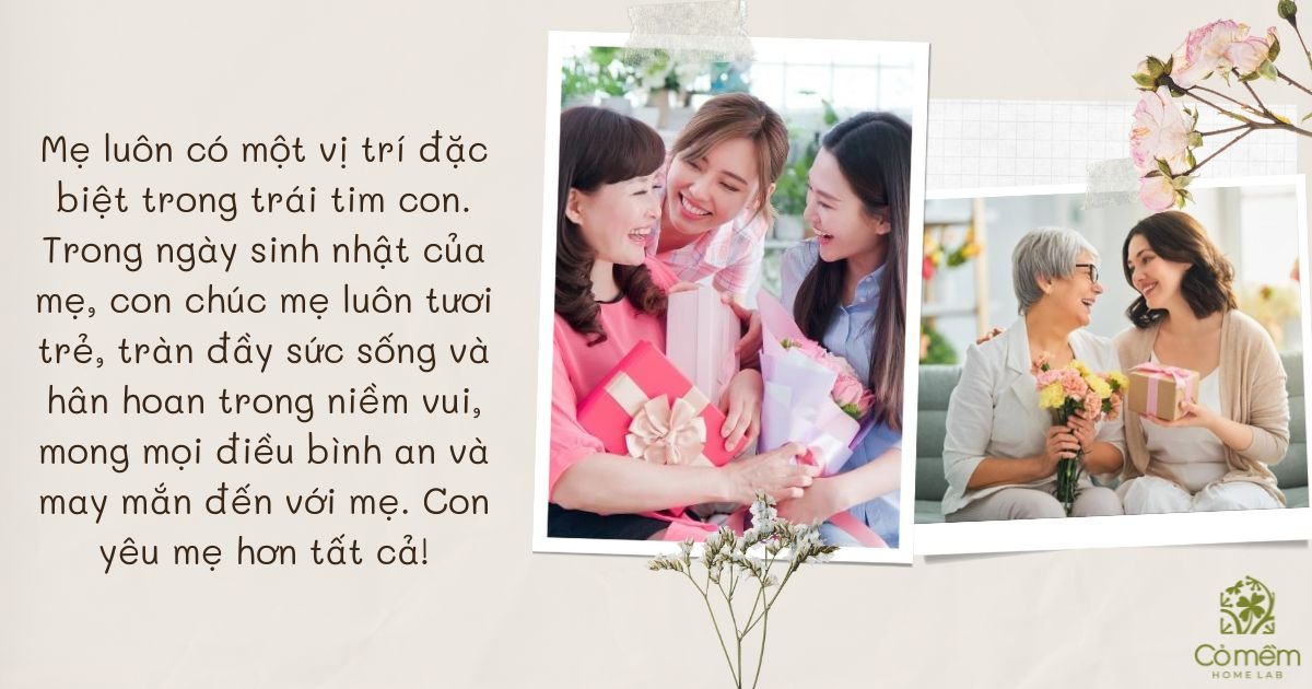 Lời chúc sinh nhật mẹ