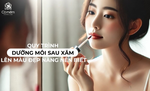 Dưỡng môi sau xăm 