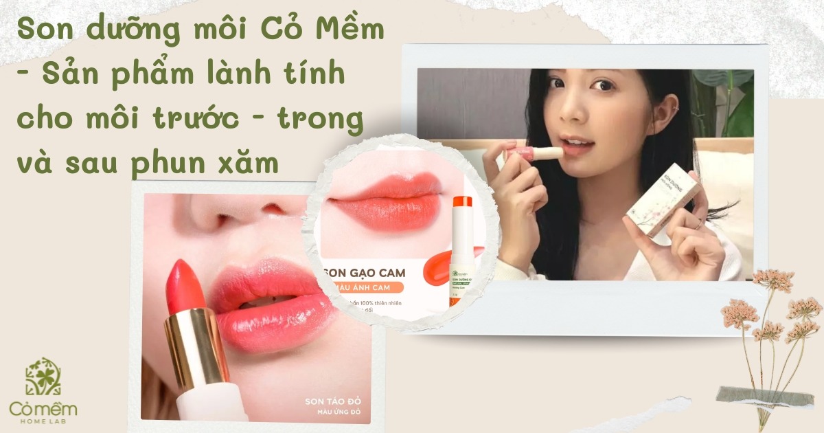 Dưỡng môi sau xăm 