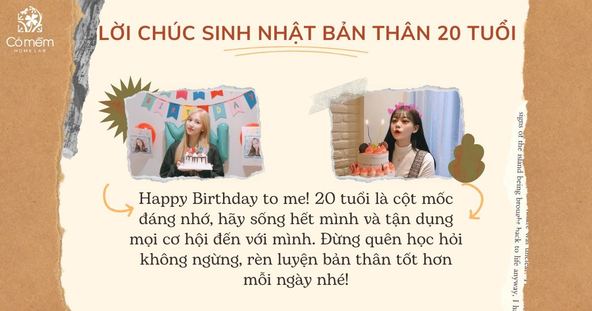 Lời chúc sinh nhật cho bản thân 