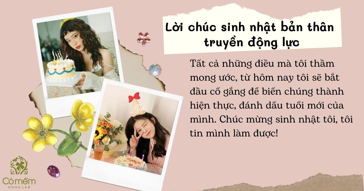 Lời chúc sinh nhật cho bản thân