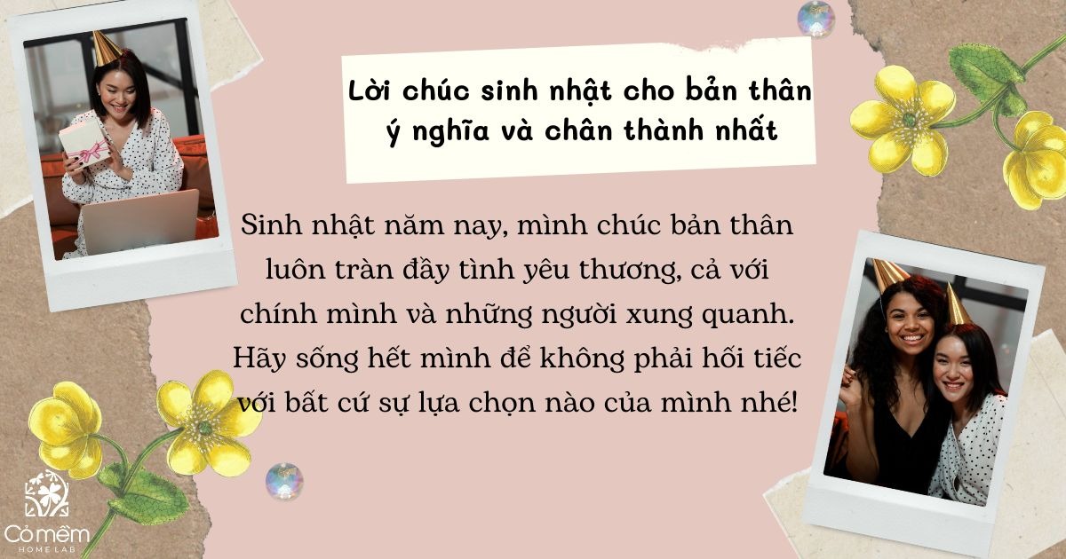 Lời chúc sinh nhật cho bản thân