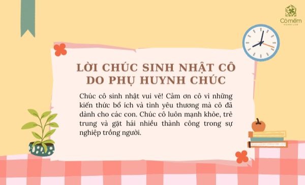 Lời chúc sinh nhật cô giáo