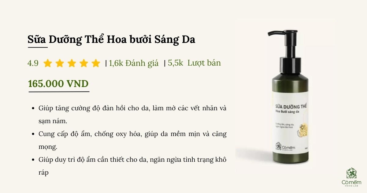 Sữa dưỡng thể cho da nhạy cảm