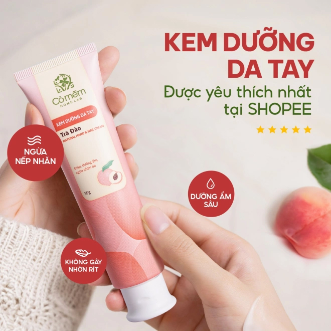 kem dưỡng da tay trà đào