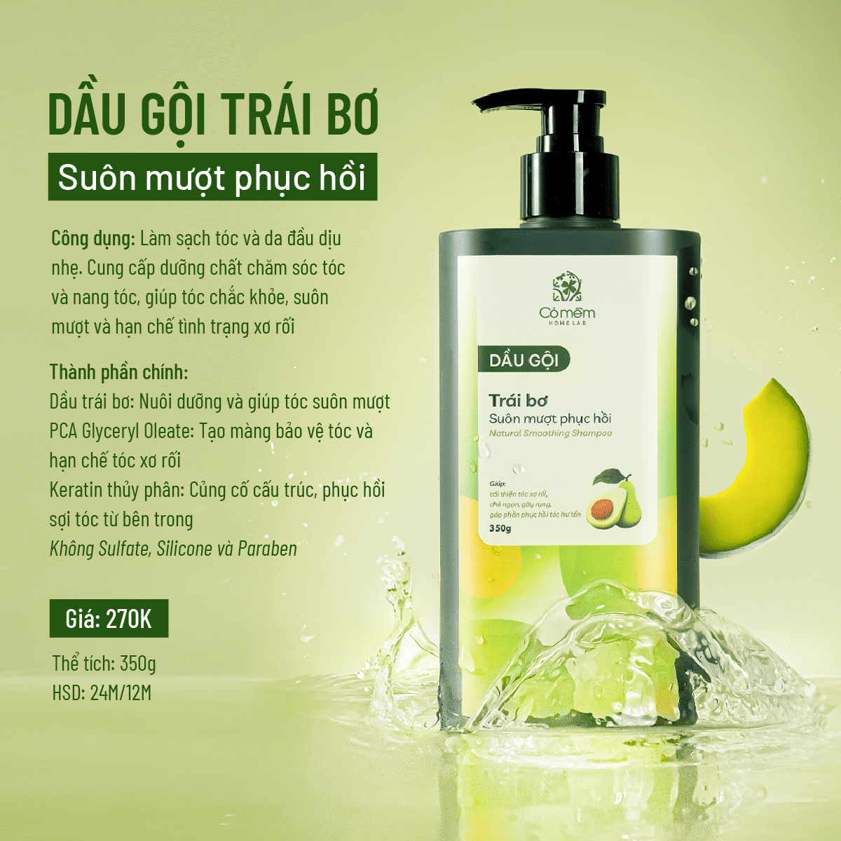 dầu gội trái bơ