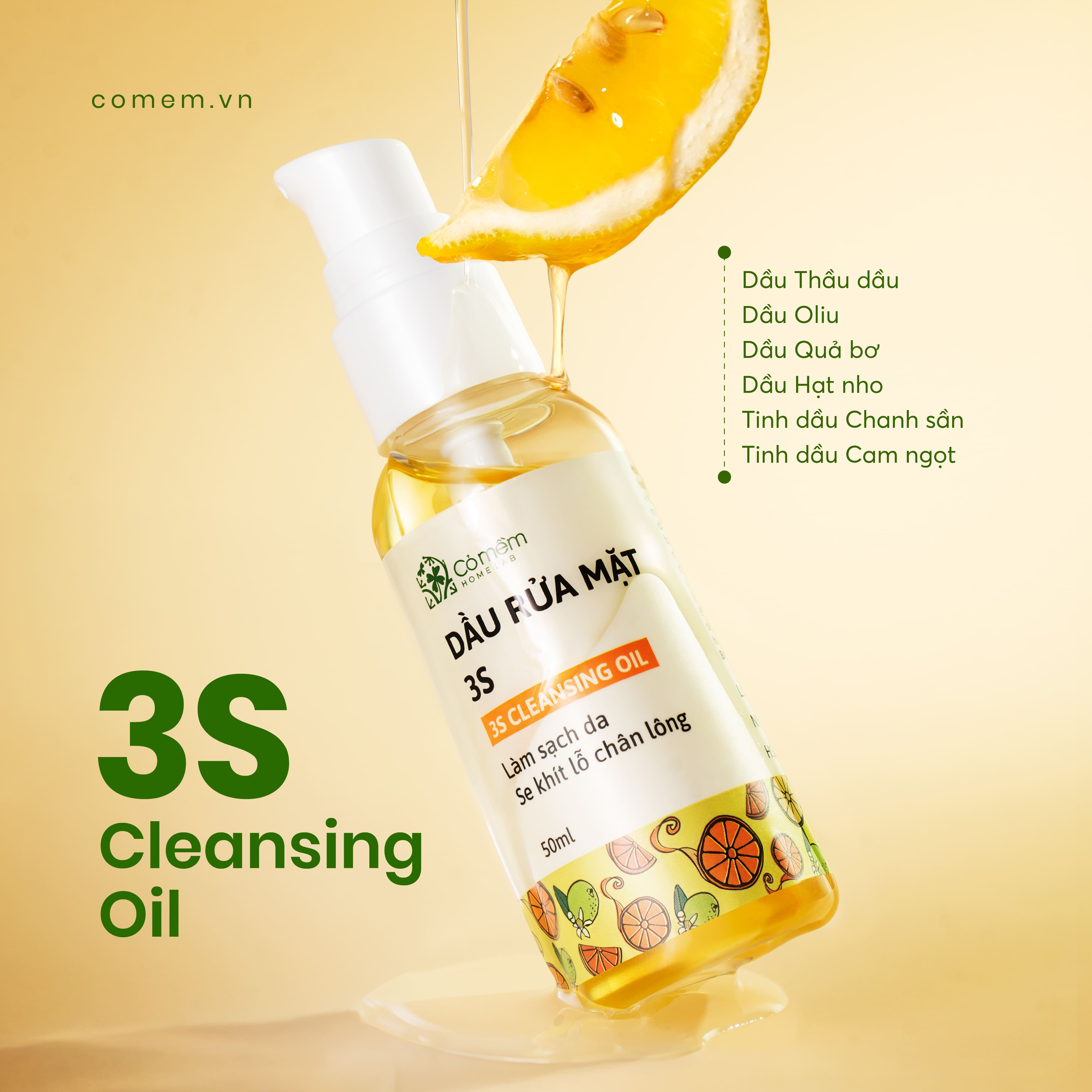 dầu rửa mặt 3s