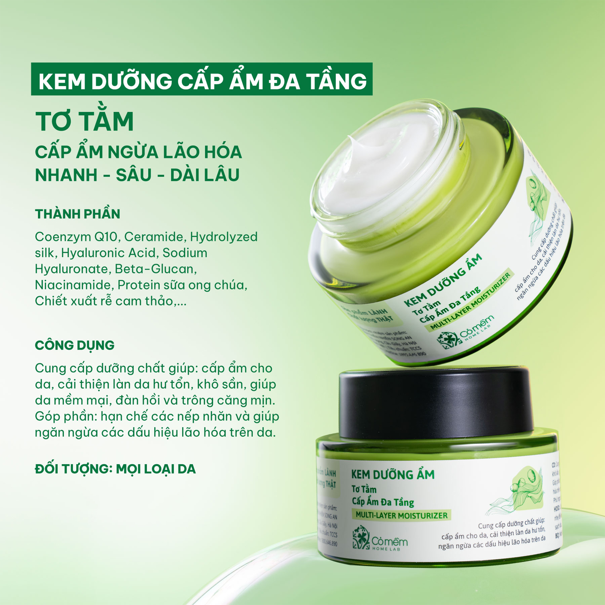 kem dưỡng ẩm ngừa lão hóa tơ tằm