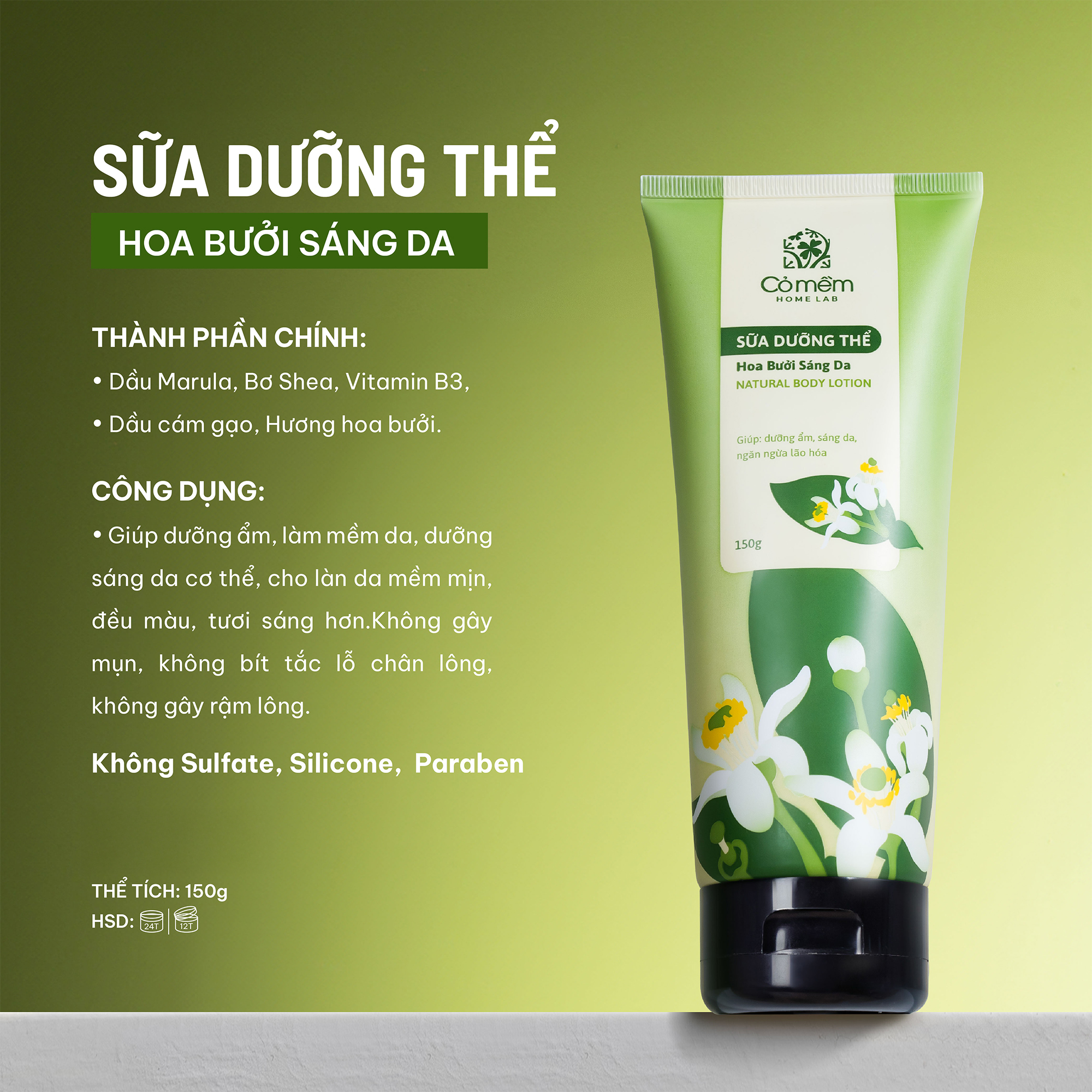 Sữa dưỡng thể Hoa Bưởi sáng da