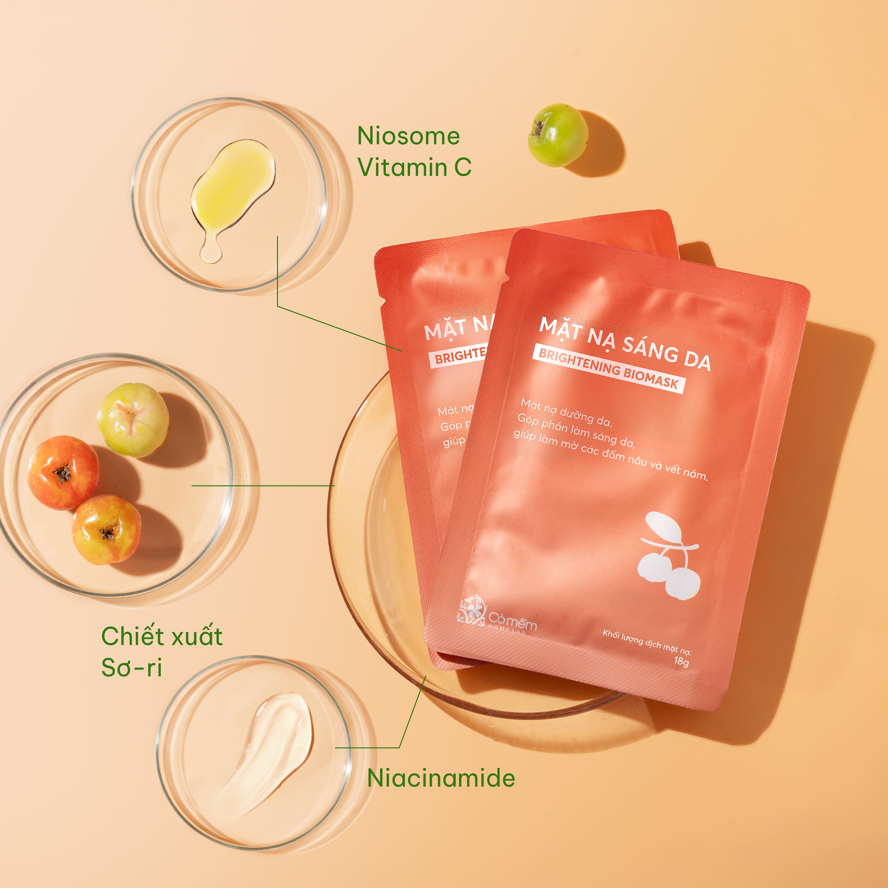 mặt nạ vitamin C dưỡng sáng mờ thâm nám