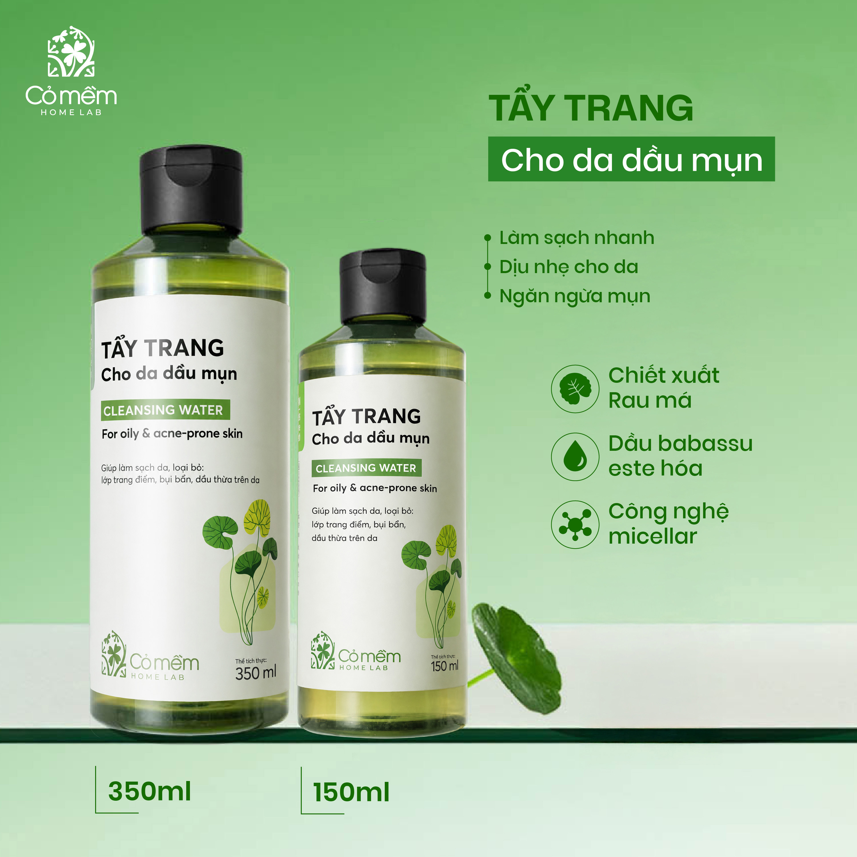 nước tẩy trang rau m&aacute;