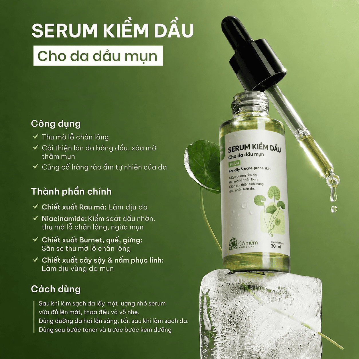Serum kiềm dầu Rau M&aacute;