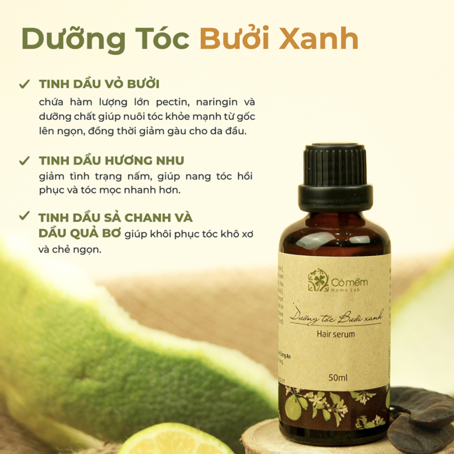 Dưỡng tóc Bưởi xanh - Dưỡng tóc tinh dầu bưởi
