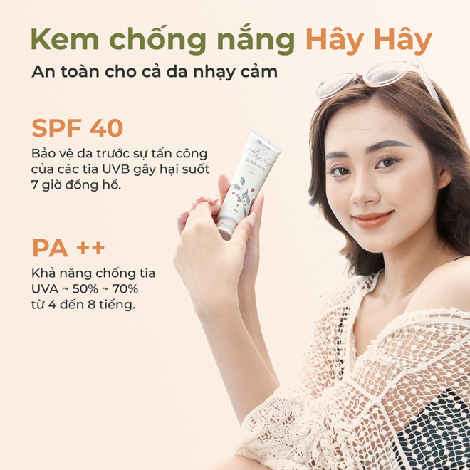 Kem Chống Nắng Hây Hây - Bổ sung AmitoseR dưỡng ẩm thiên nhiên