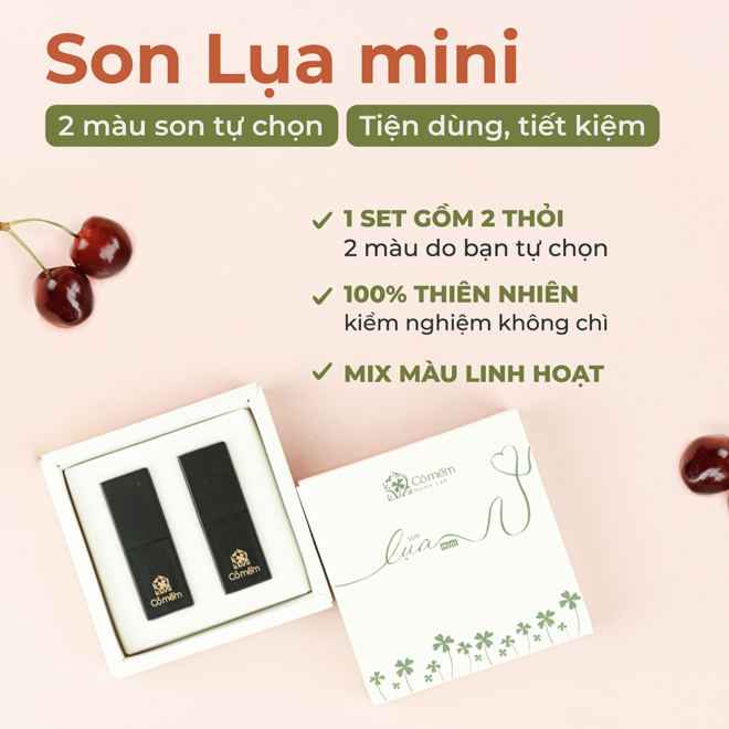 Combo 2 Son Lụa mini Cỏ Mềm
