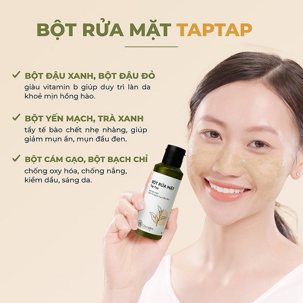 bột rửa mặt thảo dược