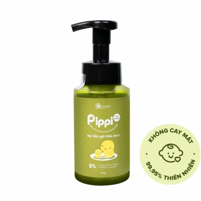 Bọt tắm gội Thảo dược Pippi Notears (Không cay mắt)