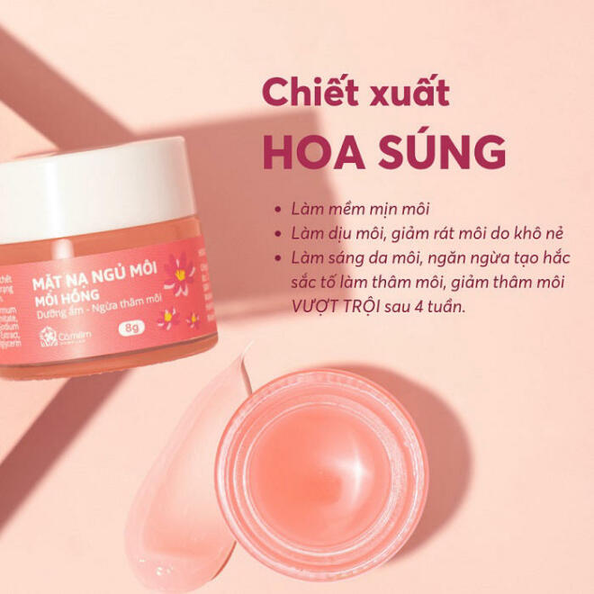 Mặt nạ ngủ Môi Hồng - Chăm sóc đôi môi mềm mại, căng bóng, mịn màng