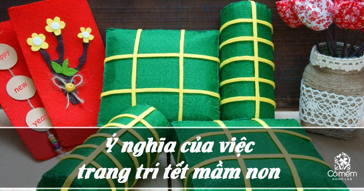 trang trí tết mầm non
