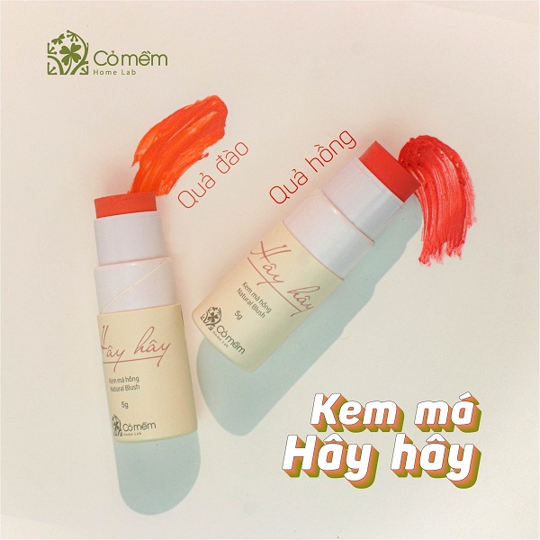 Vỏ giấy xinh xắn của kem má hồng bảo vệ môi trường