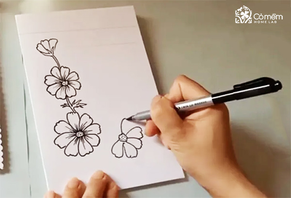 Vẽ hoa trang trí góc giấy đơn giản  Thiết kế sổ tay bằng sticker hoa siêu  cute  YouTube